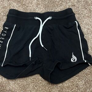 Ryderwear Black Athletic Shorts with White Accents